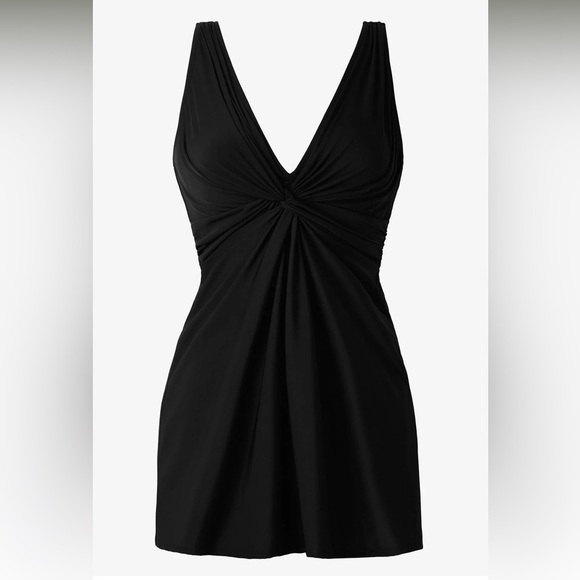 MIRACLESUIT “Marais” One Piece Black Swim Dress 12-DD - Picture 4 of 8